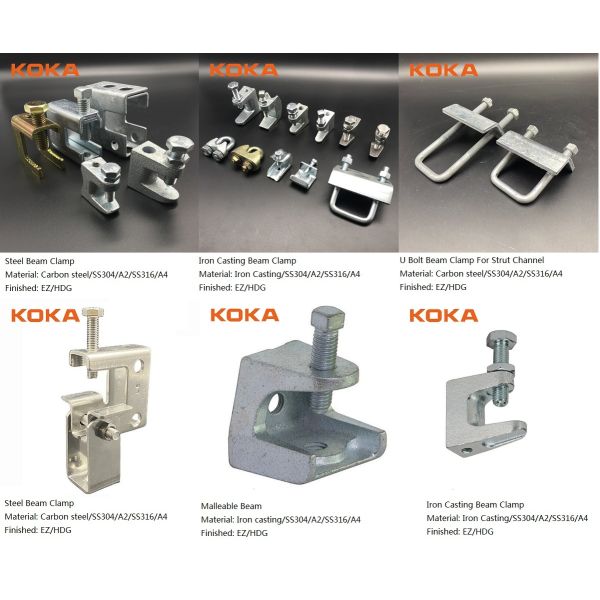 Ductile Iron Beam Clamp for Threaded Rods
