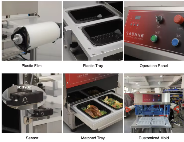 CUSTOMIZED QF260T-S Takeaway Fast Food Vegetable Lock Fresh Box Sealing Packaging Machine