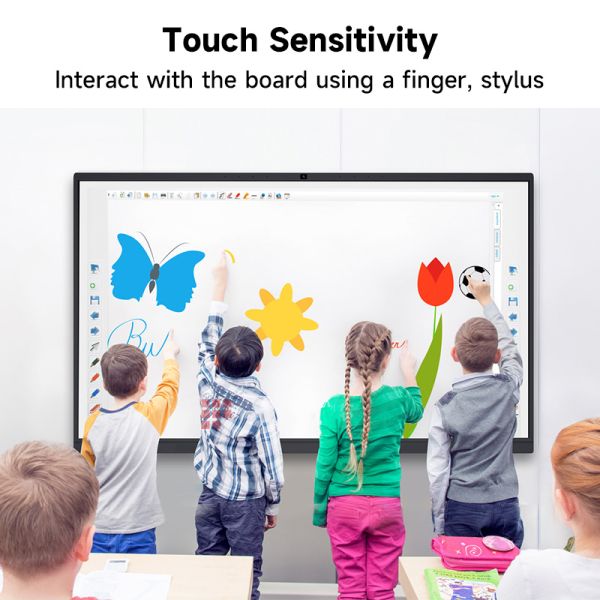 4K Android OPS 55 65 75 86 Inch Multi Touch Screen Digital Boards Interactive Whiteboard Smart Board for School Teaching