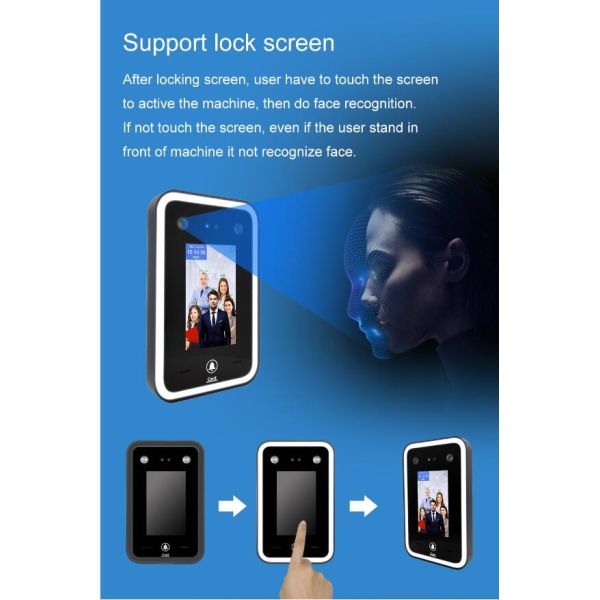 AI 4.3 Inch Face Detection Access Control System RFID Card Attendance Terminal