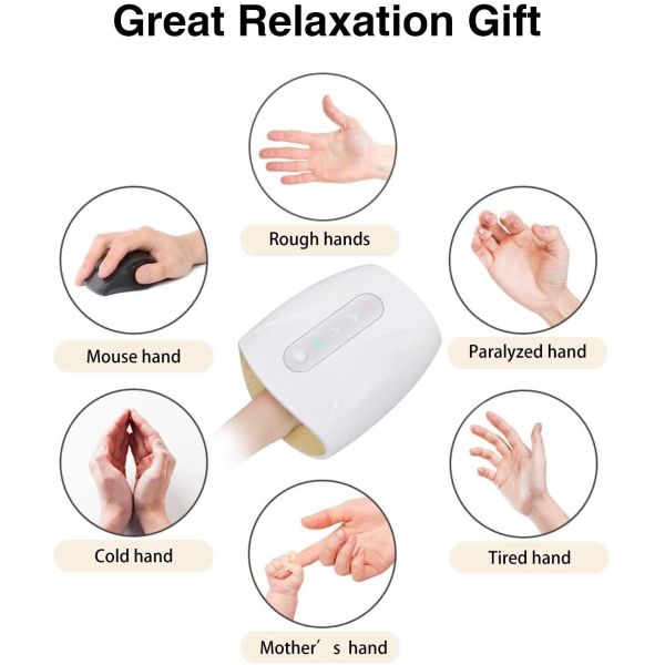 1800mAh Cordless Rechargeable Hand Massager Blood Circulation