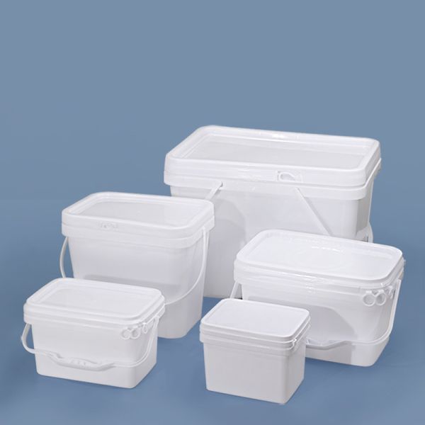 Eco-Friendly 3.5L 5L 6L 10L 20L Square Plastic Buckets With Handle for Tools Storage