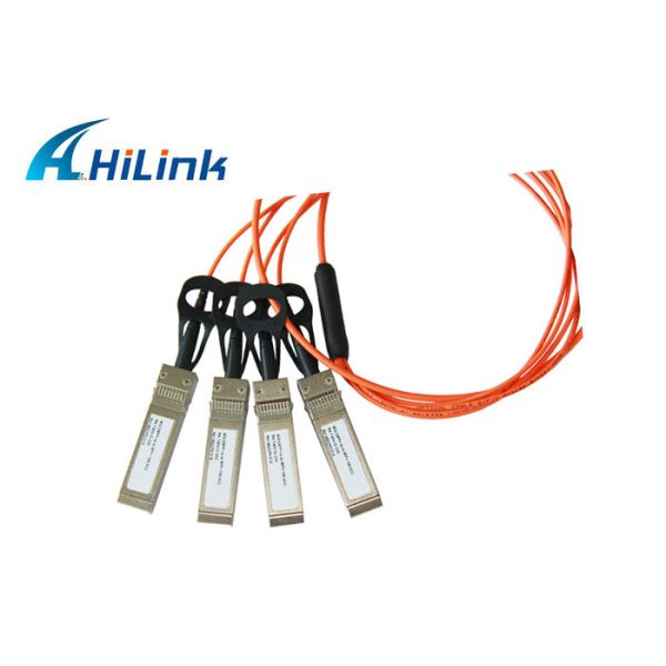 QSFP+ To 4 Breakout SFP+ Active Optical Cable , Compatible Cisco AOC Cables