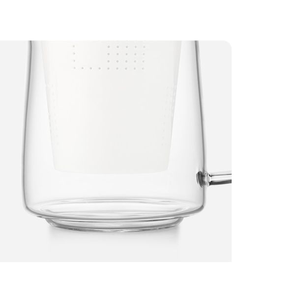600ml Glass Strainer Teapot Kettle Tea Cup Set With Removable Infuser