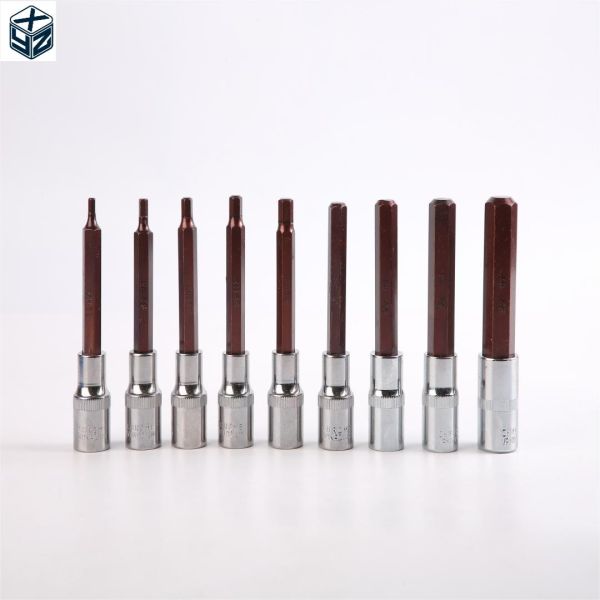 H Type 100MM 9pcs Firm And Stable Bit Socket Set For Hand Electronic Tool