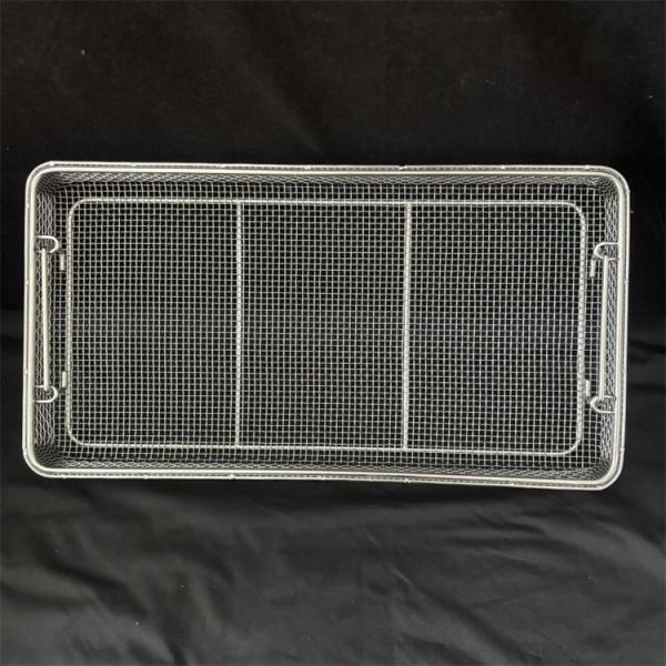 Hot Sterilization Stainless Steel Mesh Basket 1mm Wire Diameter Stroage Solution For Surgical Instrument Sterilization