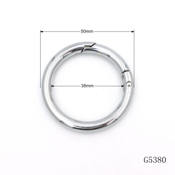 38mm Spring Carabiner Round Circle Spring Ring For Handbag Hardware Accessories