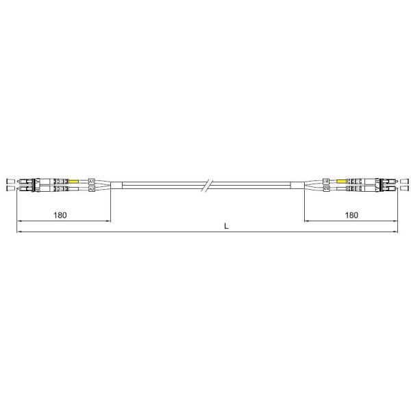IEC Grade B LC UPC 9 / 125μm Simplex 2.0mm Single Mode Fiber Optic Patch Cord
