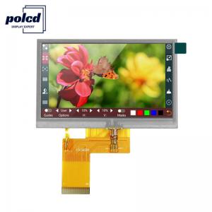 Quality Polcd RGB 24 Bit 4.3 Inch Tft Display 300 Nits Tft Capacitive Touchscreen for sale