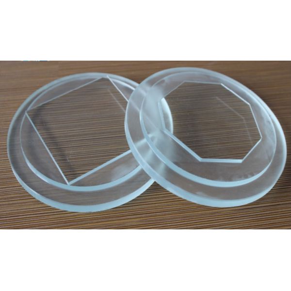 3 Layers Tempered Step Glass Optical Grade Round / Square High Borosilicate Glass Smooth Surface
