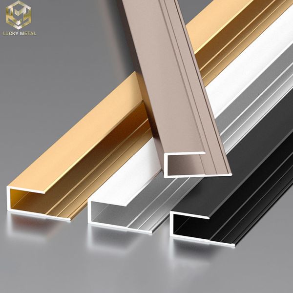 Corner Aluminium Edge Trim Profiles L Section 45mm Dustproof