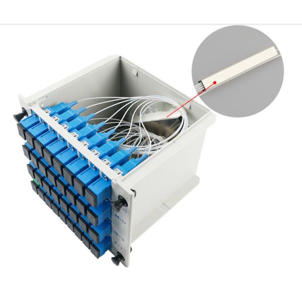 Precision Performance Splitter Fiber Single Mode PLC 1x32 vertical type SC UPC APC Connector