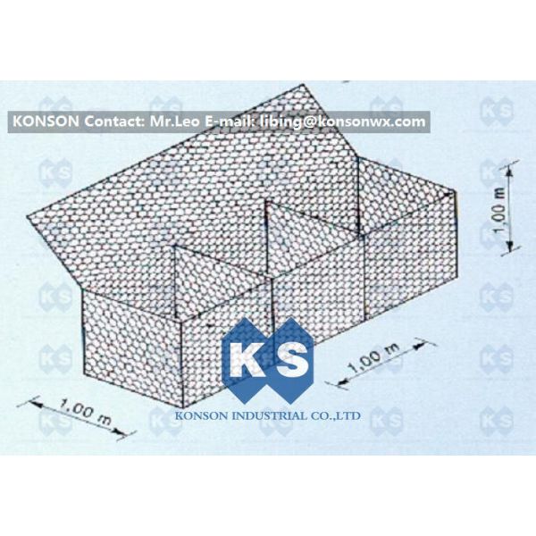 Double Twisted Gabion Box Retaining Wall Structure Wire Diameter 2.7mm