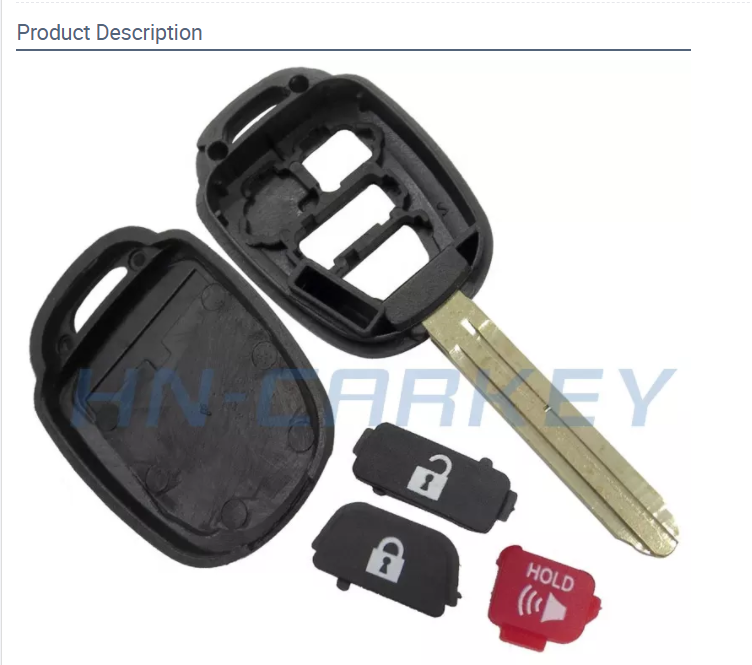 Excellent Quality Q7 A6 3buttons Flip Remote Replacement Shell