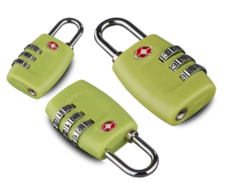 TSA 3digit travel bag lock with plastic