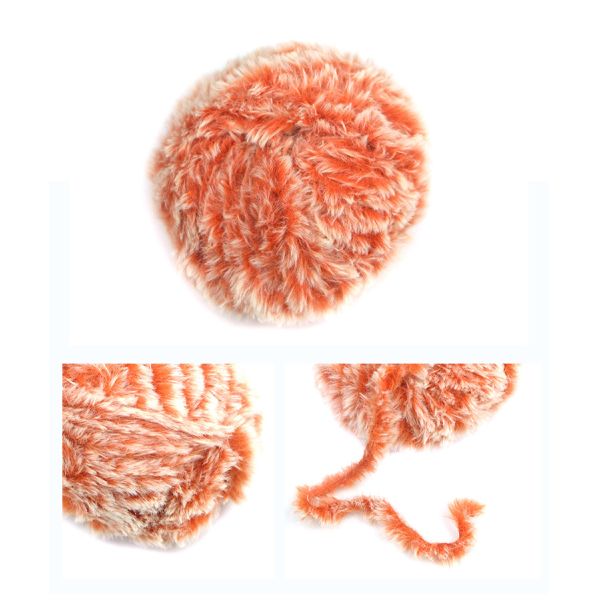 1/3.8NM 100% Polyester Section Dyed Toothbrush Yarn For Beginner Knitting