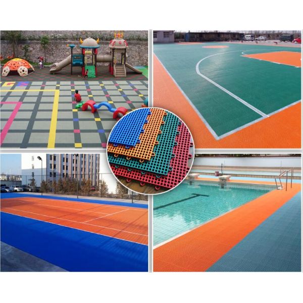 Fire Resistant PP Interlocking Flooring Coloured Moistureproof Outdoor surfaces