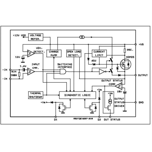 0.5a High Side Driver Integrated Circuit Chip Industrial Intelligent Power Switch Tde1898rdp