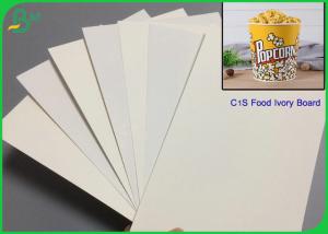 Quality High Stiffiness White C1S Food Ivory Board 350g For Popcorn Bucket Making for sale