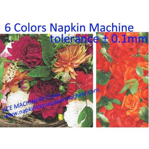 Automatic Tissue Paper Printing Machine With 2 Colors Printing And Embossing