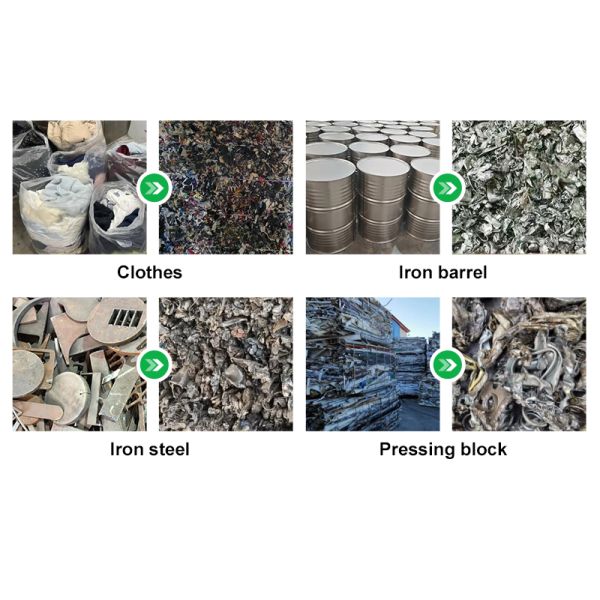 Double Shaft Shredder Machine Multi-Function Solid Waste Plastic Metal Wood Tire Shredder