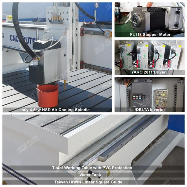3000 * 1500 Multifunction CNC Router Machine Air Cooling Spindle For Woodworking