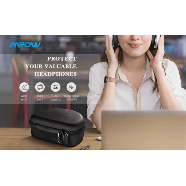 L7.87in Foldable Headphone Carrying Case Hard EVA Cover