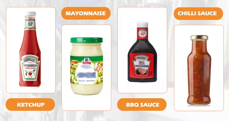 Automatic piston pump Hot Sauce Paste Jars Viscous Food Filling Machine