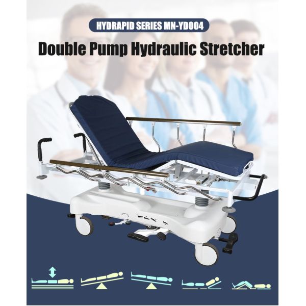MN-YD004 Patient Multi-Function Transport Ambulance Trolley Hydraulic Stretcher for Hospital