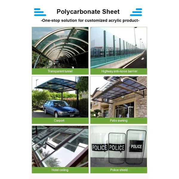 Solid Plastic Perspex Polycarbonate Sheet Clear Greenhouse Panels