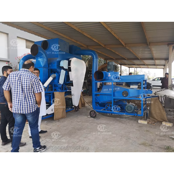 Peanut shelling machine features and components