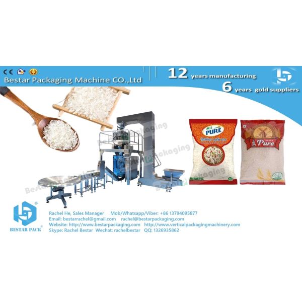 Pure rice 5KG pouch automatic weighing and packaging machine BSTV-750AZ