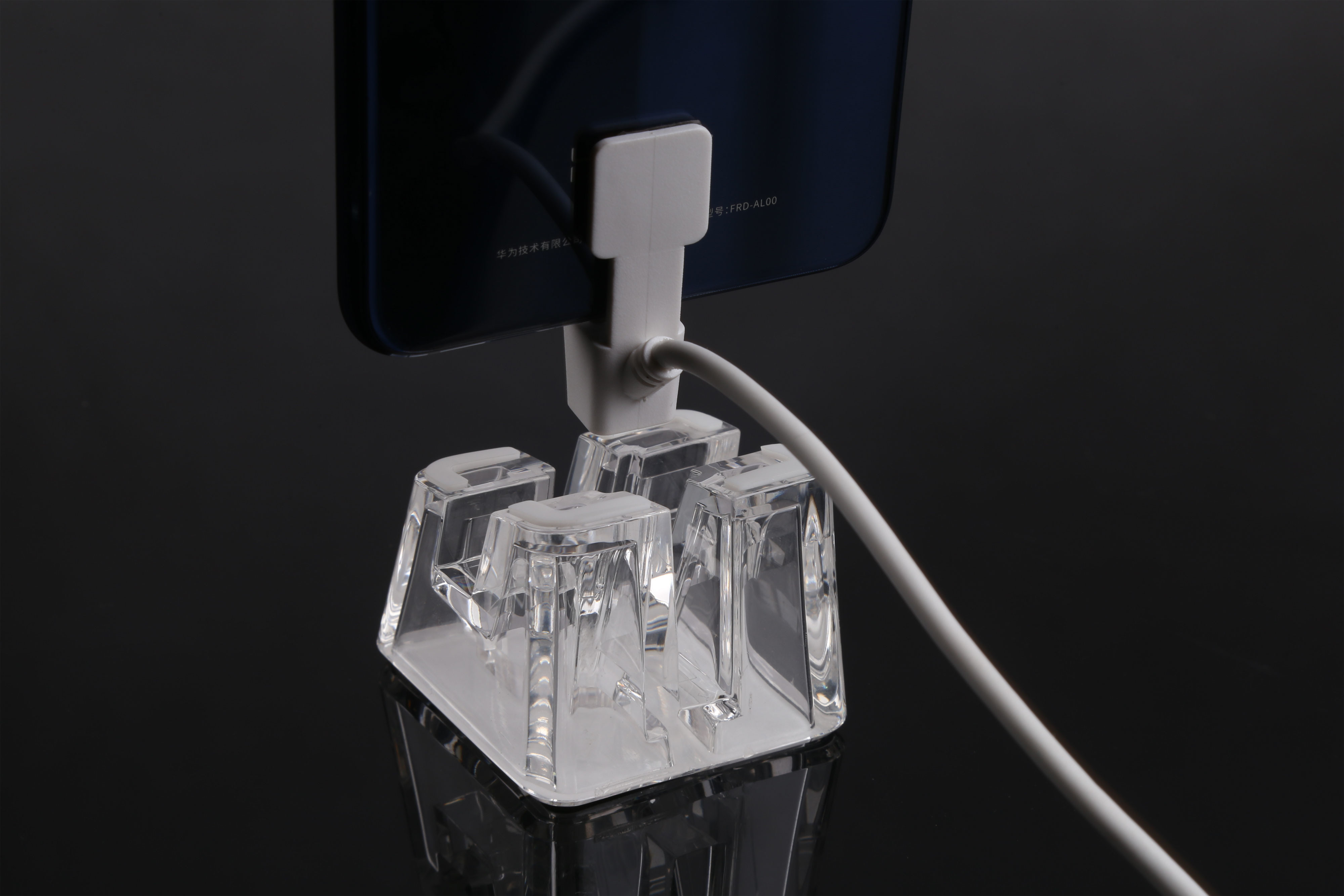 Quality COMER tablets acrylic Desktop shelves with alarm system and charging for sale