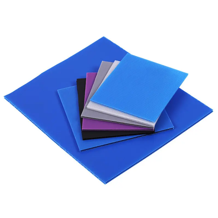 Washable 2mm PP Corflute Sheet Recyclable Blue Coroplast Board