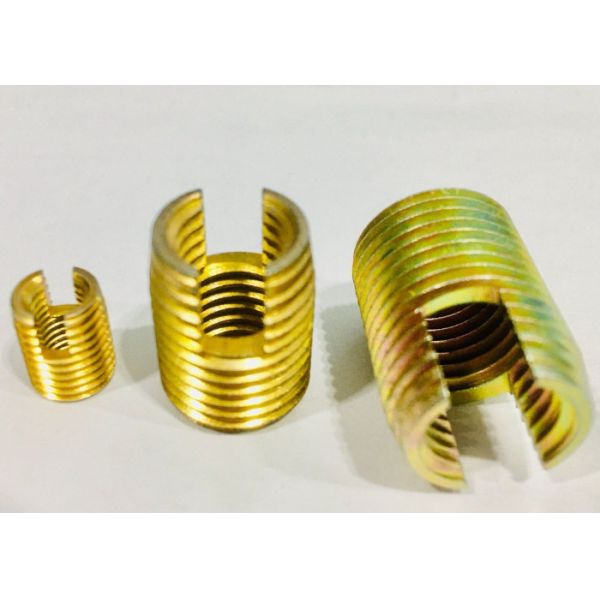 Gold coating Carbon steel Wire Thread Insert and Slotted Customized Anodizing plating M8 M5