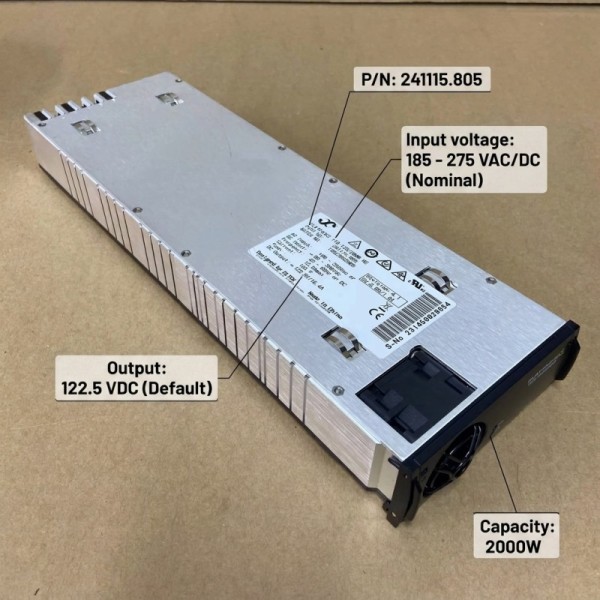 Eltek Flatpack2 110V 2000 HE Rectifier Module P/N: 241115.805 High Efficiency DC Power for Utilities Substations