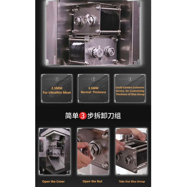 Professional Boneless Chicken Fillet Slitter Meat Slicing Machine With Ce Certificate