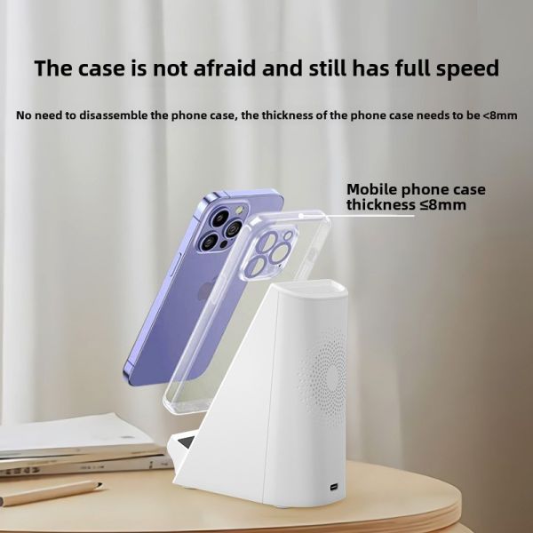 Multi-Function Desk Wireless Charger 15W Fast Live Streaming Pen Holder PC Stationery Box Online Classes Remote Work