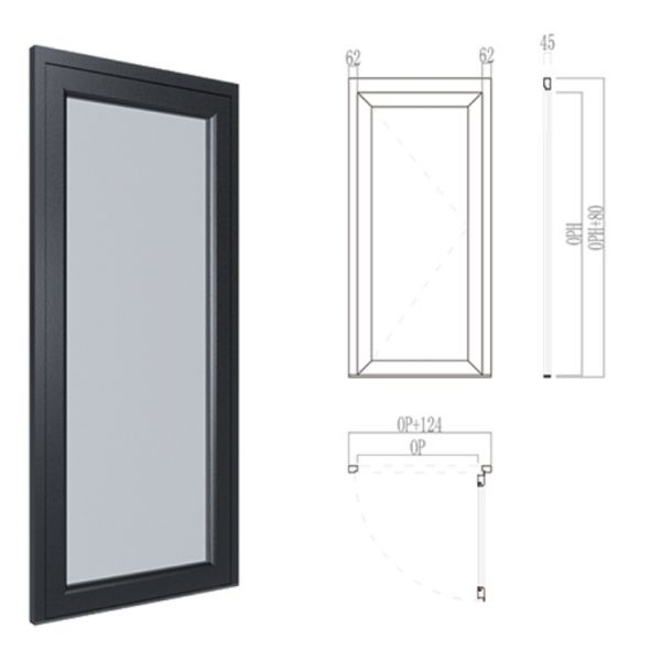 Manual Opening/Automatic Closing Hand Pulled Door For Passenger Platform Lift