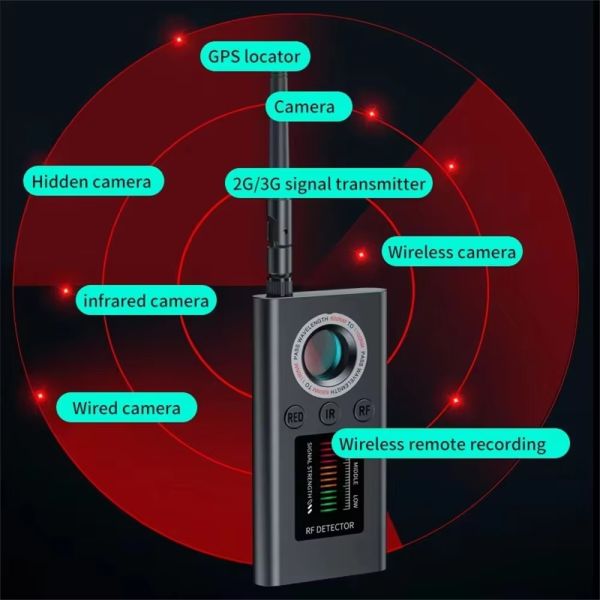 Indoor Mounting Type Handheld Hidden Camera Detector Anti Mini Gadgets Wireless Signal Car GPS Infrared Search Devices