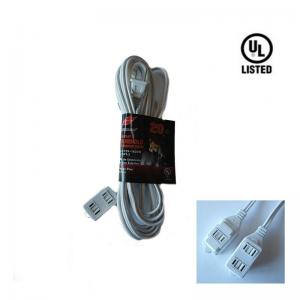 Quality Household 3 Outlet Extension Cord Plug 2 Prong With Sliding Safety Cover for sale