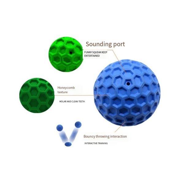 Pet Bite-resistant Sound Chew Toy Dog Interactive Rubber Ball