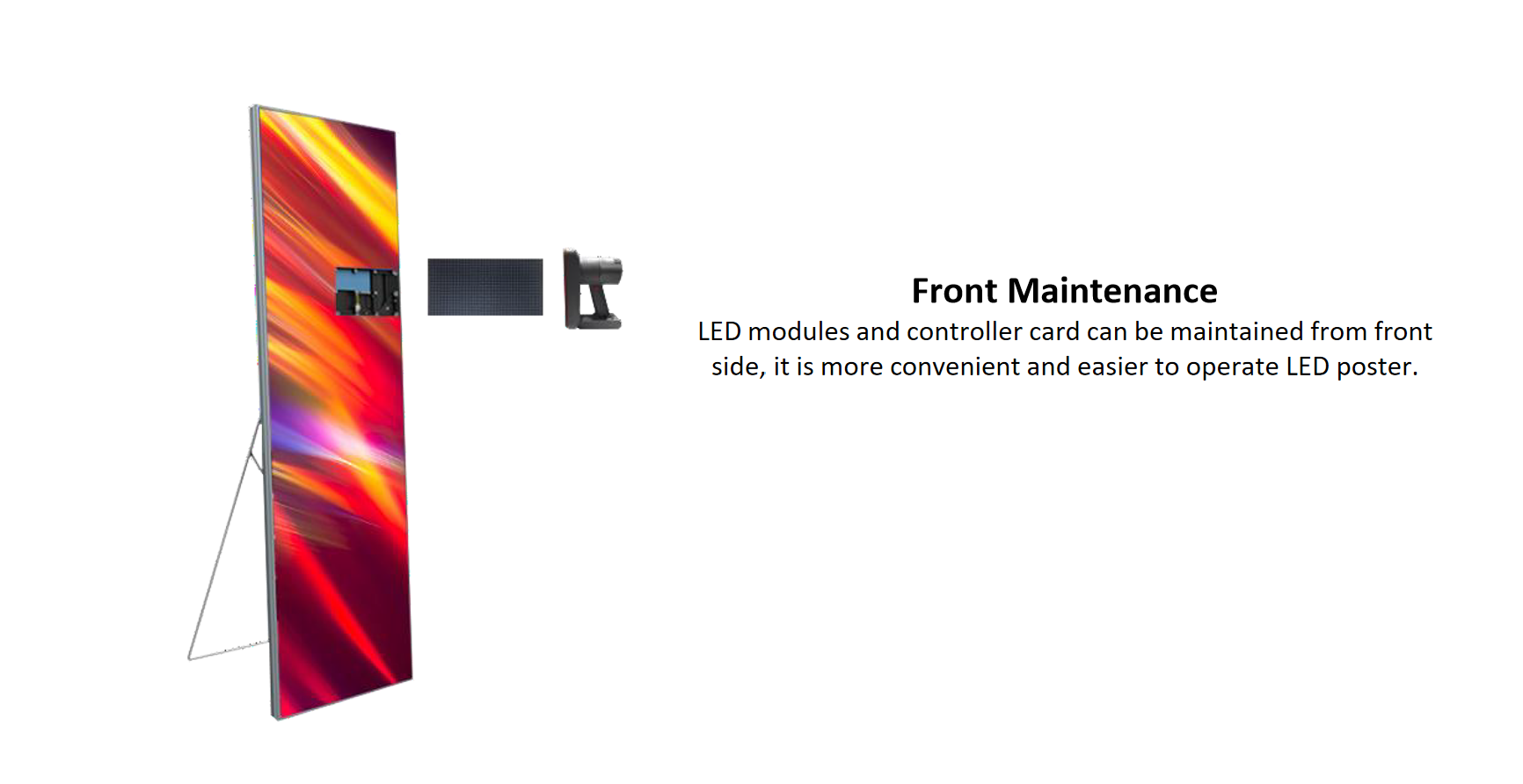 Creative Digital LED Poster Display High Resolution Flexibility Real-Time Updates Energy Saving For Shopping Centers