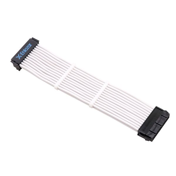 90 Degree Bradided Sleeve24Pin ATX Cable Extension Sleeve Computer Cable Extension Supply Adapter Sleeved PSU Cable Extension