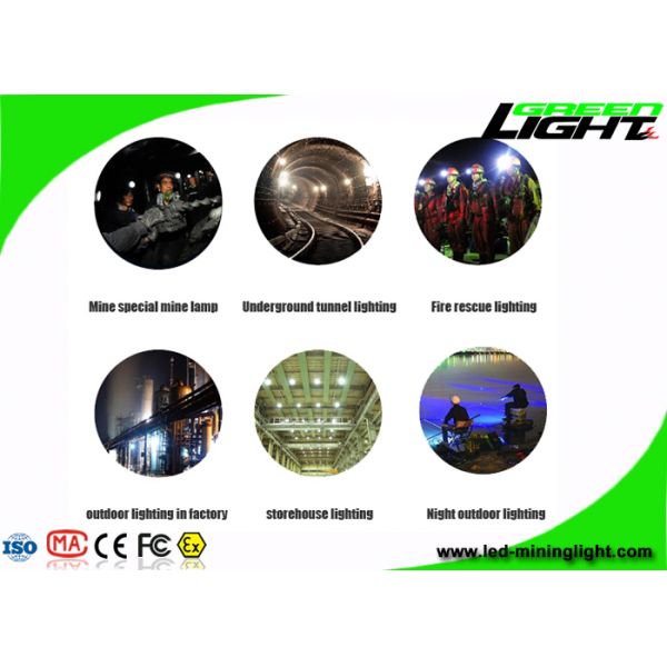 Lithium Ion Battery Cordless Mining Lights 10000lux 3.8Ah With Charging Indication