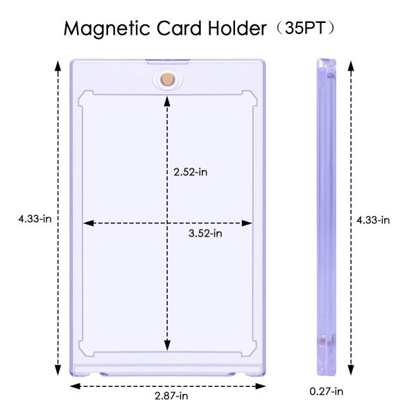 Custom Magnetic Card Holder One-touch Transparent Game Cards Protector Slab Trading Cards Holder