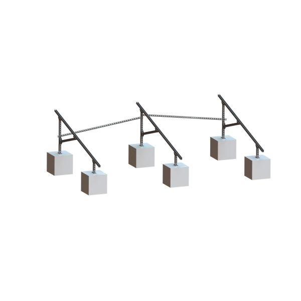 88m/S 2.0KN/M2 Steel Solar Structure Galvanized Ground Mounting System
