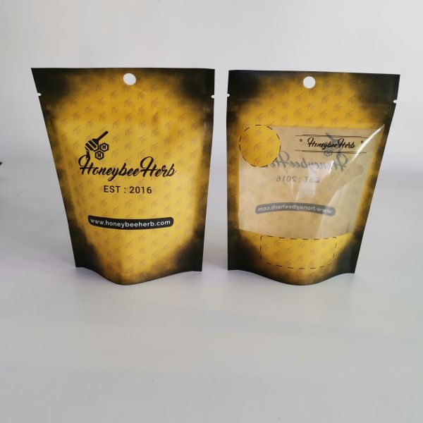 CBD Weed Stand Up Gravure Printing Plastic Pouches Packaging