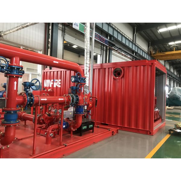 3D Design Skid Mounted Fire Pump For Outdoor Containerised Fire Fighting