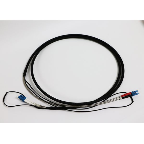 Singlemode Duplex Fiber Optic Patch Cords with Armour Cable LC / UPC to LC / UPC